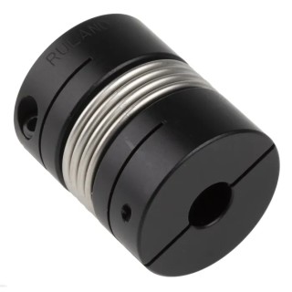 Ruland Aluminium Clamp Style Flexible Coupler 33.3 mm OD, 12 mm x 10 mm Bore, 42.9 mm Length, Stainless Steel MBC33-12-10-A
