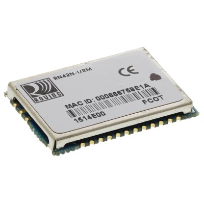 Microchip RN42N-I/RM Bluetooth Chip 2.1 Class 2, 3V-3.6V Supply, 4dBm Output Power RN42N-I/RM