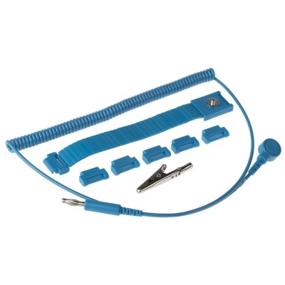 RS PRO ESD Grounding Wrist Strap & Cord Set 1.8m Adjustable Reusable 798-9284