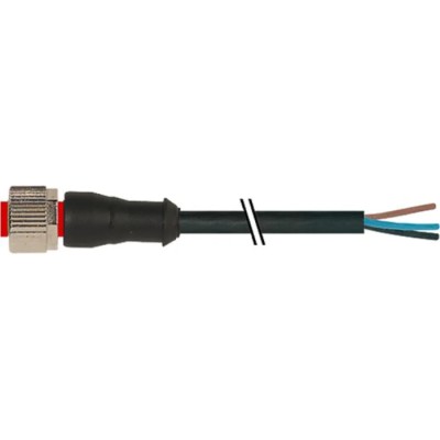 RS PRO Female 4 Way Straight to Unterminated Sensor Actuator Cable 5m, Black PVC Jacket, IP67 Rated 174-7847