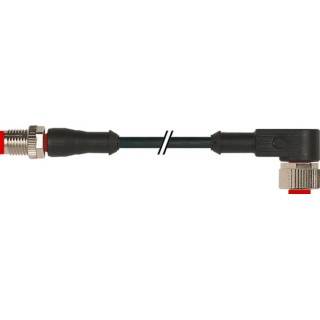 RS PRO Male 4 way Right Angle to Female 4 way Straight Sensor Actuator Cable, 5 m 174-7880