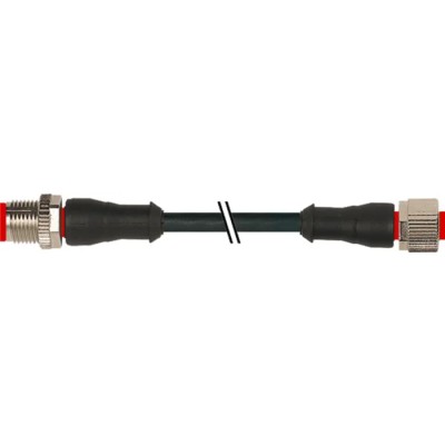RS PRO Male 4 Way Straight to Female 4 Way Straight Sensor Actuator Cable 2m 250V IP65 IP66K IP67 174-7874