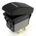 RS PRO Double Pole Double Throw DPDT On-On-On Rocker Switch Panel 16/20A 250V AC 30V DC IP67 174-8303