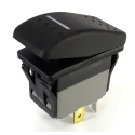RS PRO SPDT On-Off-On (On)-Off-(On) Rocker Switch Panel 16A 30V DC IP67 21.1x37 mm 174-8334