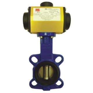 RS Pro Wafer Pattern Butterfly Valve Lugged Type Pneumatic Actuated Valve 2.5 in 16 bar 799-8806