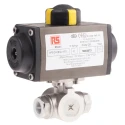 RS PRO Pneumatic Actuated Valve Stainless Steel 3 Way 1/2 in Pipe Size 1000 psi 799-8755