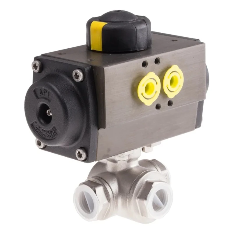 RS PRO Pneumatic Actuated Valve Stainless Steel 3 Way 1/2 in Pipe Size 1000 psi 799-8755