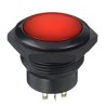 APEM FP Series Illuminated Push Button Switch Momentary Panel Mount 30 mm Cutout DPDT Red LED 12 V dc FPDR3D1462C1XXX
