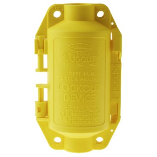 Brady Yellow 4-Lock Lockout Polypropylene Electrical Plug Lockout 9.4 mm HUBBELL PLUGOUT - SMALL PLUGOUT