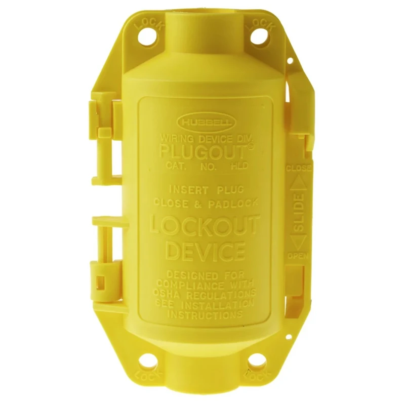 Brady Yellow 4-Lock Lockout Polypropylene Electrical Plug Lockout 9.4 mm HUBBELL PLUGOUT - SMALL PLUGOUT