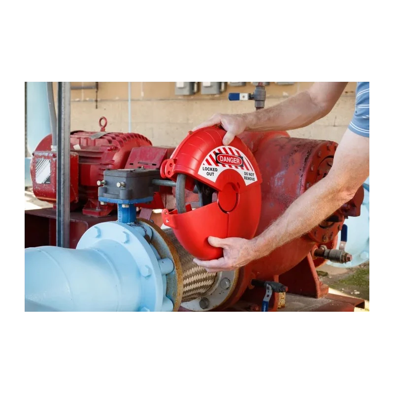 Brady Red 2-Lock Lockout ABS Gate Valve Lockout, 9.65 mm CGV-18