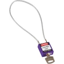 Brady Purple Rugged Reinforced Nylon Body Lockout Cable Padlock 4.7mm Shackle Diameter COMPACT CABLE PADLOCK PURPLE 40CM KD