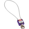 Brady Purple Rugged Reinforced Nylon Body Lockout Cable Padlock 4.7mm Shackle Diameter COMPACT CABLE PADLOCK PURPLE 40CM KD