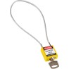 RS PRO Rugged Reinforced Nylon Body Yellow Compact Cable Padlock with Sheathed Steel COMPACT CABLE PADLOCK YELLOW 40CM KD