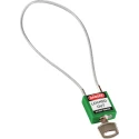 Brady Green 1-Lock Lockout Rugged Reinforced Nylon Body with Sheathed Steel Cable Keyed COMPACT CABLE PADLOCK GREEN 40CM KD