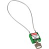 Brady Green 1-Lock Lockout Rugged Reinforced Nylon Body with Sheathed Steel Cable Keyed COMPACT CABLE PADLOCK GREEN 40CM KD