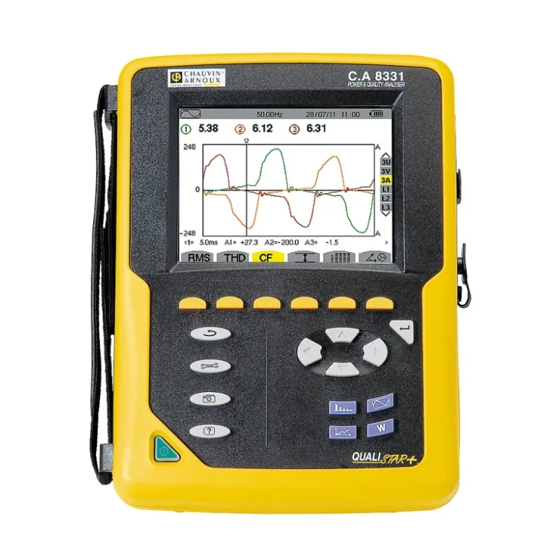 Chauvin Arnoux Power Quality Analyser 3-Phase 100 mA Max 1000 V AC 1200 V DC CA 8331 P01160511