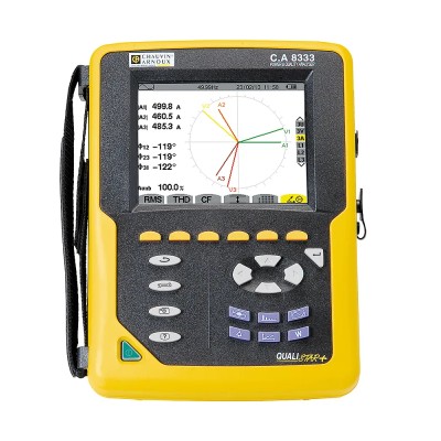 Chauvin Arnoux CA 8333 Power Quality Analyser, 3-Phase, 10000 A Max, 1000 V AC, 1200 V DC, Rechargeable NiMH P01160541