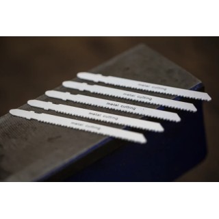 RS PRO Professional Jigsaw Blade Bi-Metal 100 mm Length 5 mm Width 12 Teeth Per Inch Metal Cutting Pack of 5 799-9386