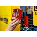 Brady 6 Padlock Lockout Station Red Plastic Compact Group Lock Box COMPACT LOCK BOX+6 RED KEYED-ALIKE LOCKS