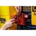 Brady 6 Padlock Lockout Station Red Plastic Compact Group Lock Box COMPACT LOCK BOX+6 RED KEYED-ALIKE LOCKS
