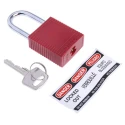 Brady Lockout Station 6 Padlocks Red Plastic COMPACT LOCK BOX+6 RED KEYED-DIFF LOCKS