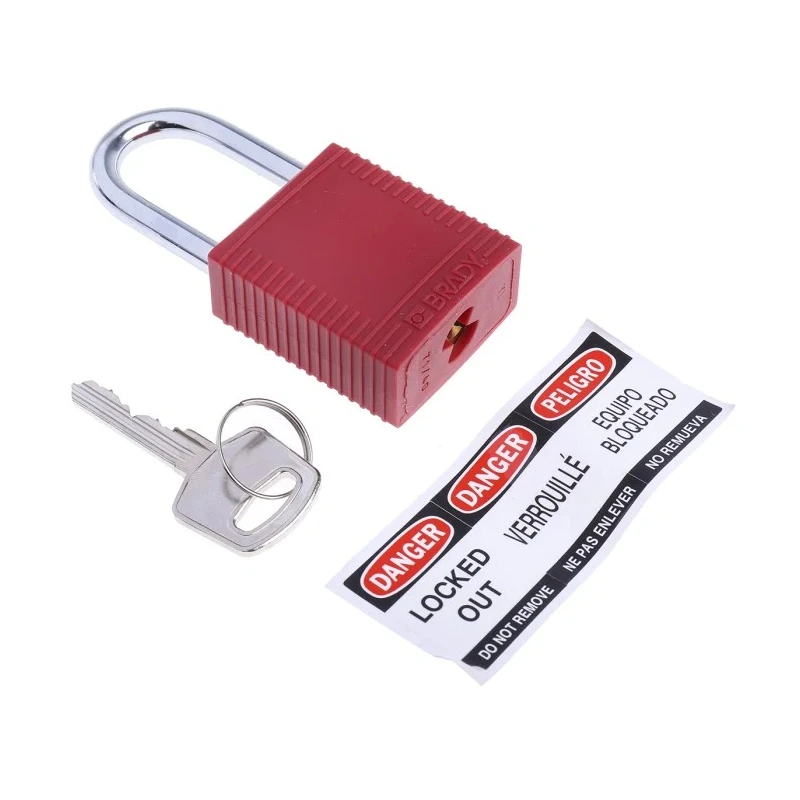 Brady Lockout Station 6 Padlocks Red Plastic COMPACT LOCK BOX+6 RED KEYED-DIFF LOCKS