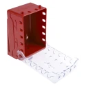 Brady Lockout Station 6 Padlocks Red Plastic COMPACT LOCK BOX+6 RED KEYED-DIFF LOCKS