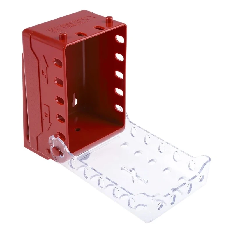 Brady Lockout Station 6 Padlocks Red Plastic COMPACT LOCK BOX+6 RED KEYED-DIFF LOCKS