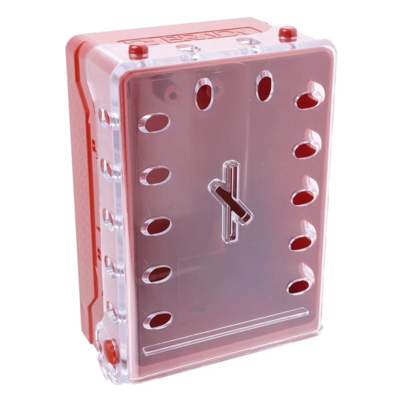 Brady Lockout Station 6 Padlocks Red Plastic COMPACT LOCK BOX+6 RED KEYED-DIFF LOCKS