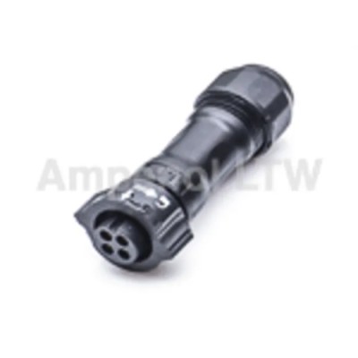 Amphenol Industrial Circular Connector Standard Size 5 Contacts 5A Current IP68 Nylon Housing Female Socket BD-05BFFA-QL8MP0