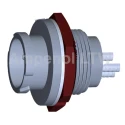 Amphenol Industrial Circular Connector, 3 Contacts, Rear Mount, Standard Size, Socket, Female, IP68, Nylon BB-03RMFS-QC800P
