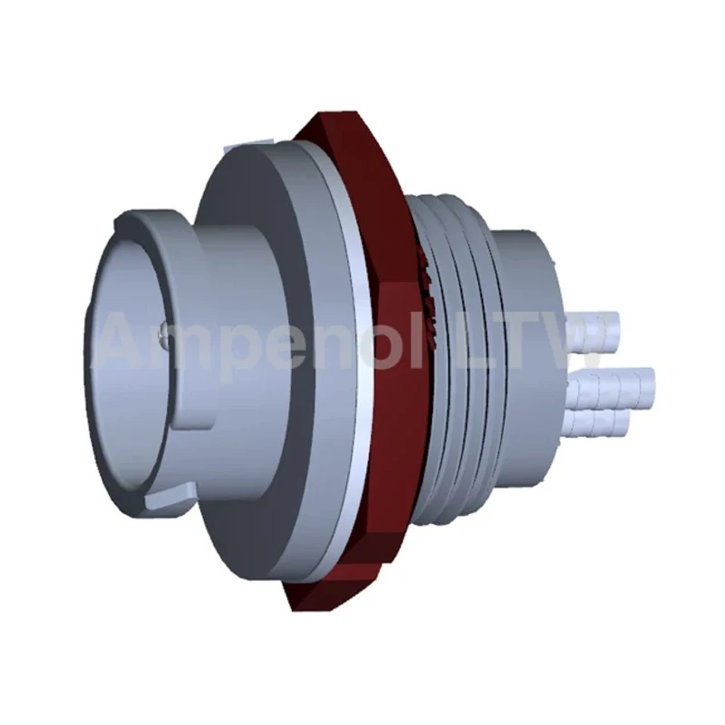Amphenol Industrial Circular Connector, 3 Contacts, Rear Mount, Standard Size, Socket, Female, IP68, Nylon BB-03RMFS-QC800P