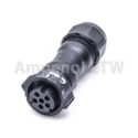 Amphenol Industrial Circular Connector, 6 Contacts, Cable Mount, Socket Female, IP68, Nylon Housing, Gold CB-06BFFA-QL8MP0