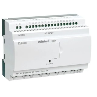 Crouzet Millenium 3 Series Logic Controller 16-Input Analogue Digital Input 10 Relay Outputs 24V Supply 88974151
