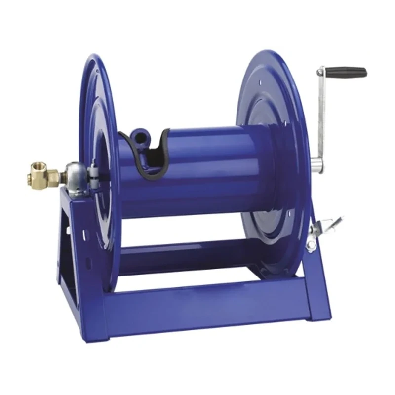 RS PRO Heavy Gauge Steel Powder Coated Hose Reel 12 mm ID 445 mm Reel Diameter 210 bar Maximum Pressure 61 m Hose 800-6756
