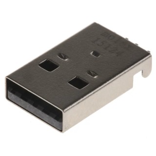 Molex Right Angle Surface Mount Male USB Type A Connector USB 2.0 1 Port 1.5A Current 150V 48037-2200