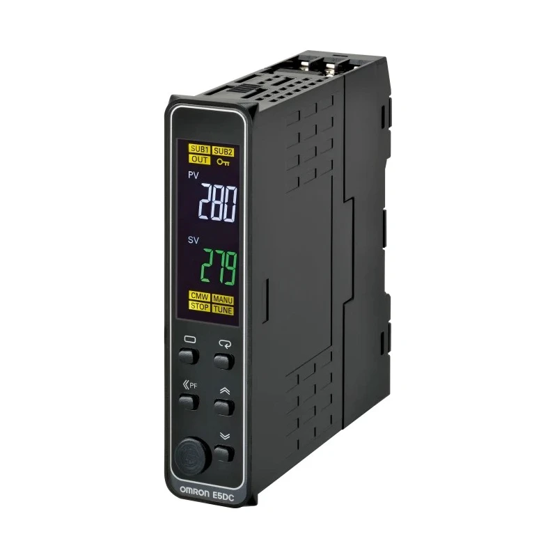 Omron PID Temperature Controller 2 Output Relay 240V AC On-Off Universal Input DIN Rail Mount E5DC