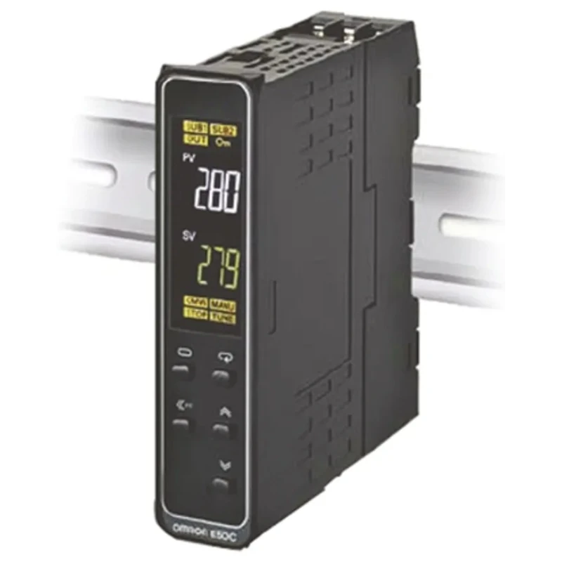 Omron PID Temperature Controller 2 Output Relay 240V AC On-Off Universal Input DIN Rail Mount E5DC