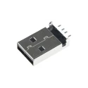 Molex Right Angle Surface Mount Male USB Type A Connector USB 2.0 1 Port 48037-1000