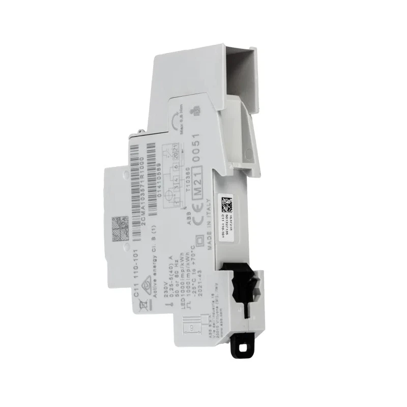 ABB Single-Phase Electronic LCD Energy Meter, 1 Phase, 1% Accuracy, 5 to 40A, 111mm x 18mm x 2CMA103571R1000 C11 110-101 MID