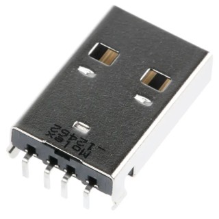 Molex Right Angle Through Hole Male USB Type A Connector USB 2.0 1 Port 150V 1.5A 48037-0001