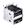 Molex Right Angle Through Hole Female 2 Port USB Type A USB Connector USB 2.0 67298-3091