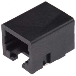 Molex RJ11 Connector Female Surface Mount Cat3 Unshielded Right Angle 1 Port 6 Way 