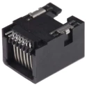 Molex RJ11 Connector Female Surface Mount Cat3 Unshielded Right Angle 1 Port 6 Way 