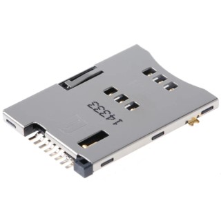 Molex 6 Way Push-Push Mini SIM Memory Card Connector Copper Alloy Contacts Gold Plating Surface Mount 47553-0001