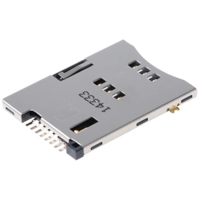 Molex 6 Way Push-Push Mini SIM Memory Card Connector Copper Alloy Contacts Gold Plating Surface Mount 47553-0001