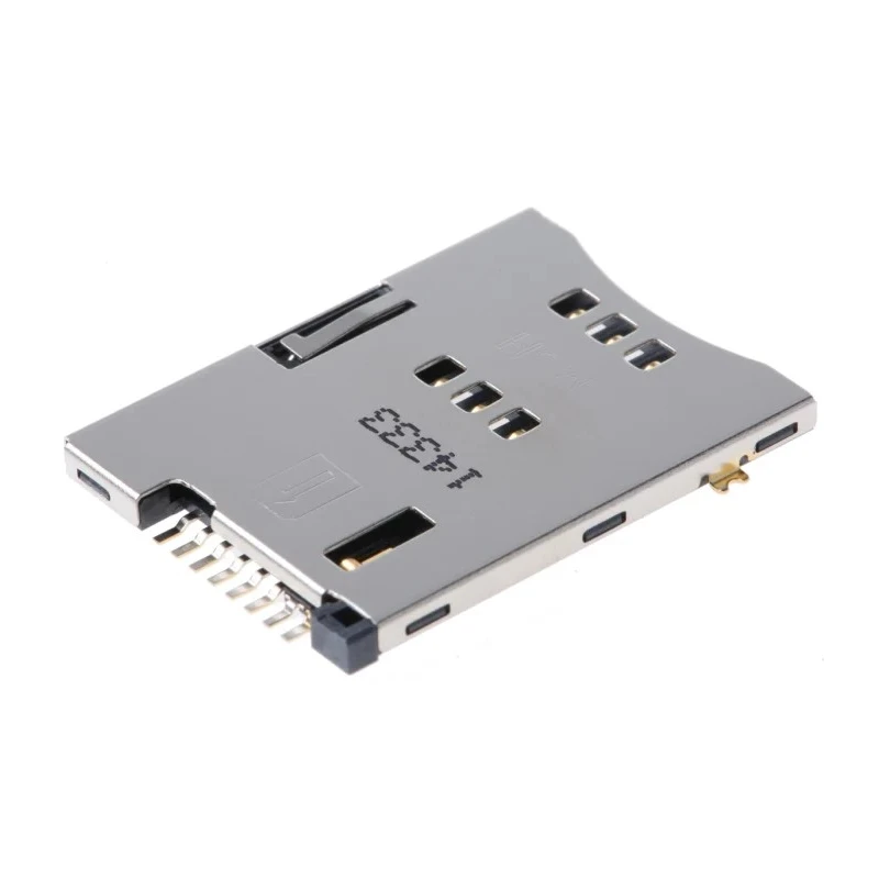 Molex 6 Way Push-Push Mini SIM Memory Card Connector Copper Alloy Contacts Gold Plating Surface Mount 47553-0001