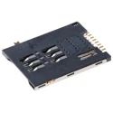 Molex 6 Way Push-Push Mini SIM Memory Card Connector Copper Alloy Contacts Gold Plating Surface Mount 47553-0001