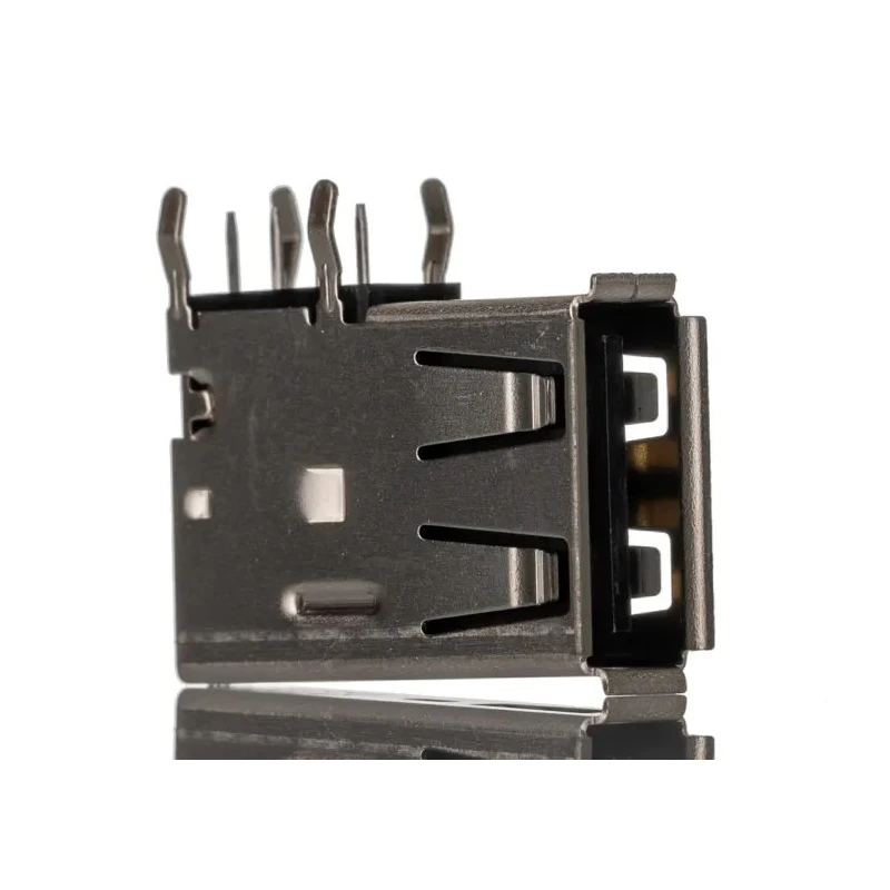 Molex Right Angle Through Hole Female USB Type A Connector USB 2.0 1 Port 1.5A Current Rating 30V 48204-0001